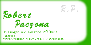 robert paczona business card